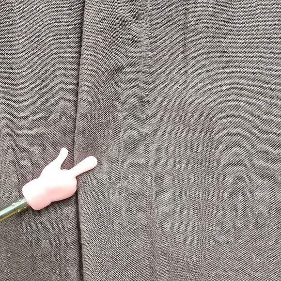 Habitat Shirt Womens Medium Gray Button Up Long Sleeve Lagenlook Office Flowy - Picture 9 of 14